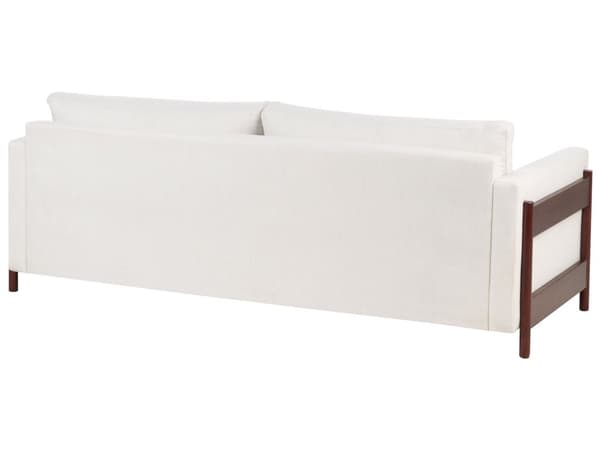 Sovesofa Off White Polyester 3 Personers Smart Sofaseng med Udtræk Kompakt Sofa Sove Udtræksseng Komfort Sovebriks til Teenager