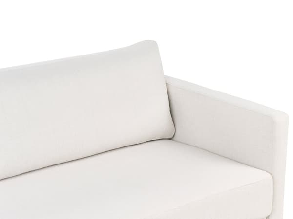 Sovesofa Off White Polyester 3 Personers Smart Sofaseng med Udtræk Kompakt Sofa Sove Udtræksseng Komfort Sovebriks til Teenager