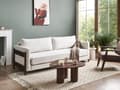 Miniatyrbillede 2 af 11: Sovesofa Off White Polyester 3 Personers Smart Sofaseng med Udtræk Kompakt Sofa Sove Udtræksseng Komfort Sovebriks til Teenager