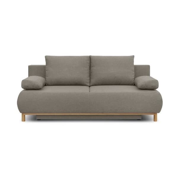 Bäddsoffa 3 platser MIKA - Beigetyg - Förvaringslåda - L 192 x H 84 x P 93 cm