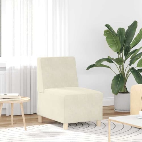 Soffstol gräddvit 55 cm sammet