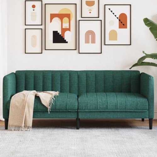 Soffa 2-sits mörkgrön tyg