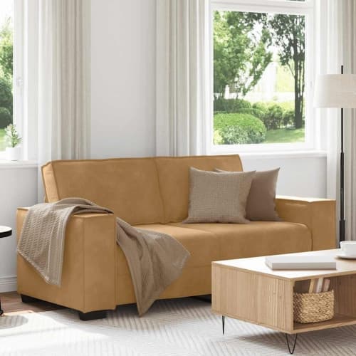 Soffa 2-sits brun 140 cm sammet