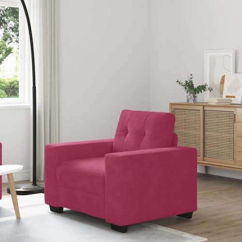 Soffstol vinröd 60 cm sammet