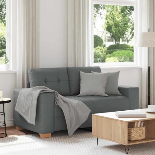 Loveseat soffa mörkgrå 120 cm tyg