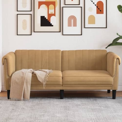 Soffa 2-sits brun konstmocka