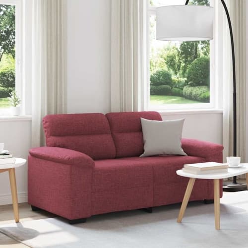 2-sitssoffa vinröd 120 cm tyg