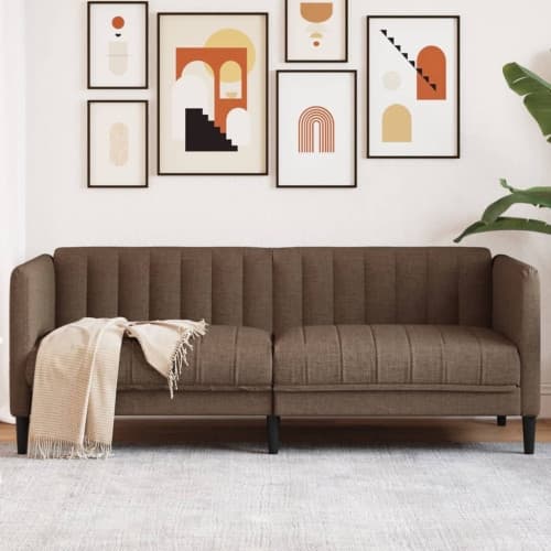Soffa 2-sits brun konstmocka