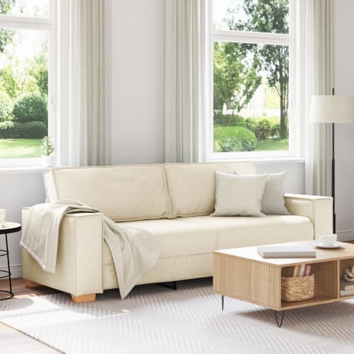 3-sitssoffa i linne 180 cm