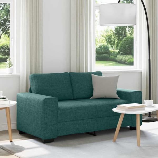 2-sitssoffa mörkgrön 120 cm tyg