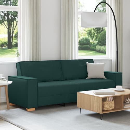 3-sitssoffa Mörkgrön 180 cm Tyg