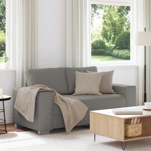 Loveseat soffa ljusgrå 120 cm manchestertyg