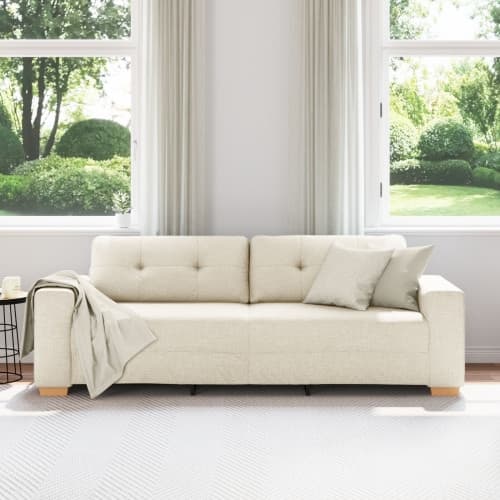 3-sitssoffa i linne 180 cm
