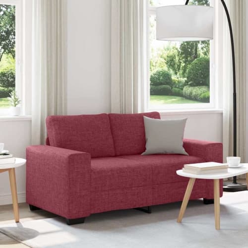 2-sitssoffa vinröd 120 cm tyg