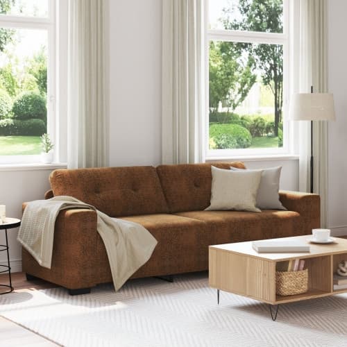 3-Sits Soffa Brun 180 cm Konstläder
