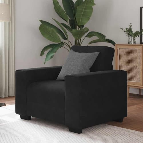 Soffstol svart 60 cm sammet