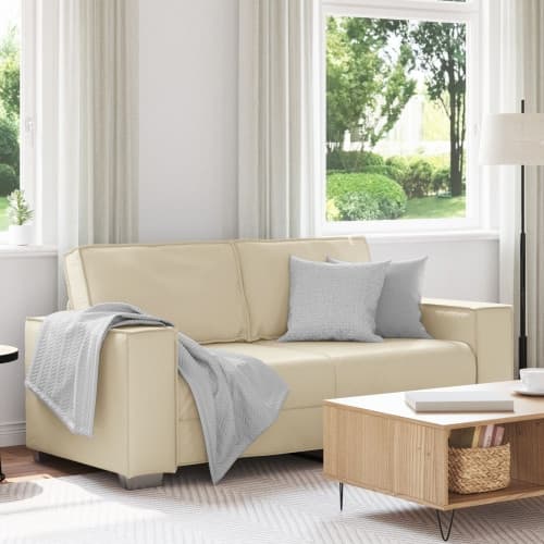 Love Seat Soffa Grädde 140 cm Konstläder