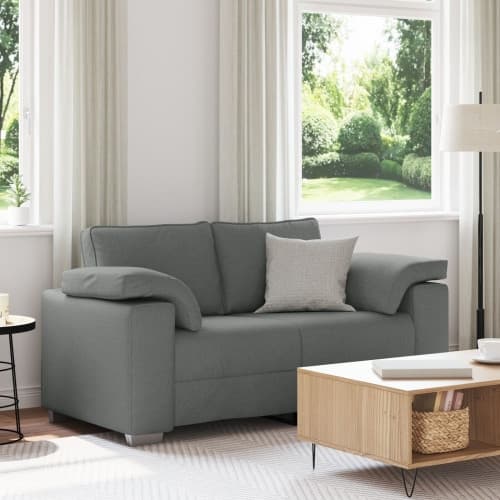Soffa Loveseat Mörkgrå 120 cm Tyg