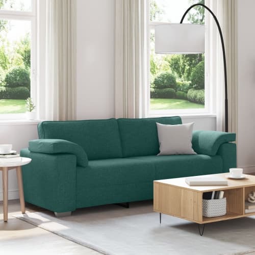 3-sits soffa mörkgrön 178 cm tyg