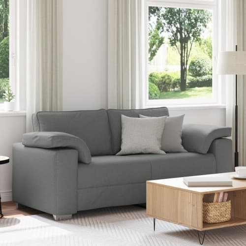 Soffa Loveseat Mörkgrå 140 cm Tyg