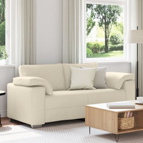 Soffa Beige Polyester 2.5-sits Avtagbara överdrag Soffa