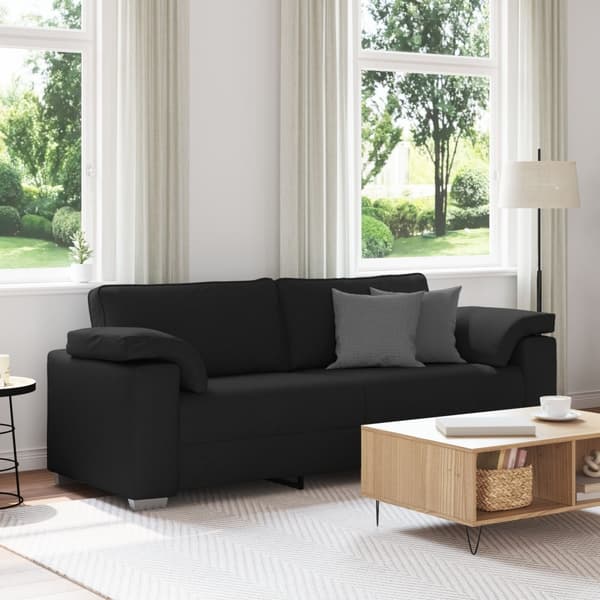 3-sitssoffa Svart 178 cm Textil