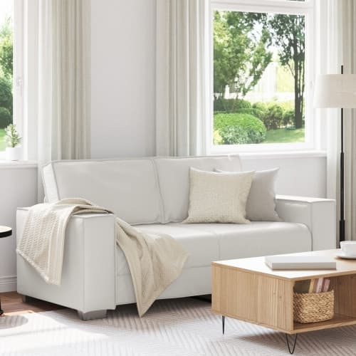 Kärlekssoffa Vit 140 cm Konstläder