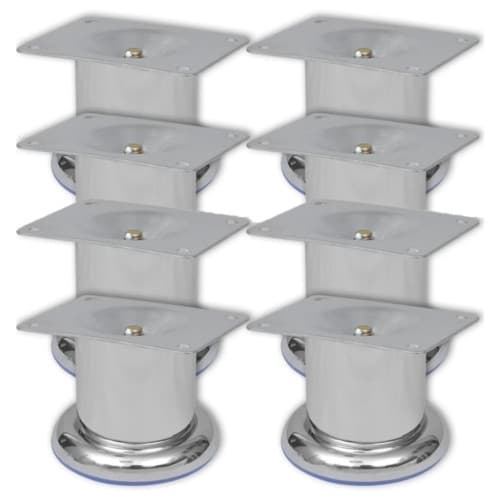 Runda soffben 8 st krom 60 mm