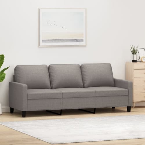 3-sitssoffa taupe 180 cm tyg