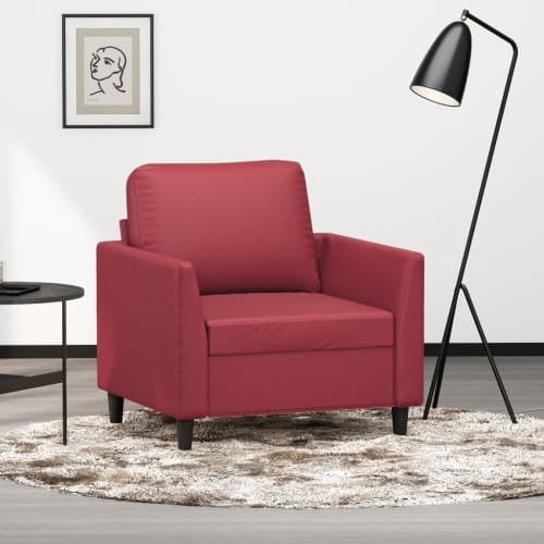 Fåtölj vinröd 60 cm Konstläder