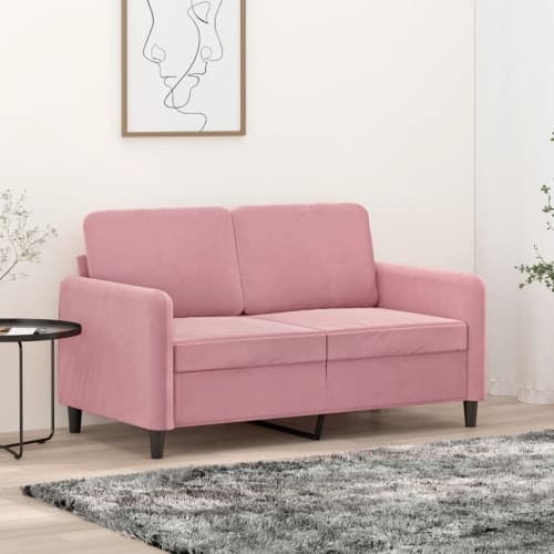 Soffa 2-sits rosa 120 cm sammet