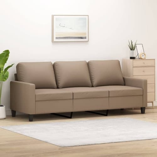 3-sitssoffa cappuccino 180 cm konstläder