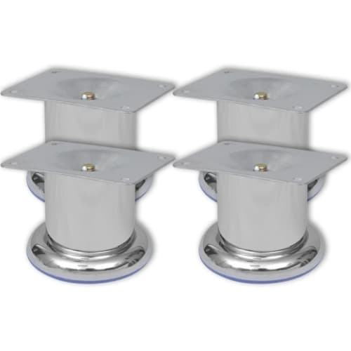Runda soffben i krom 4 st 60 mm