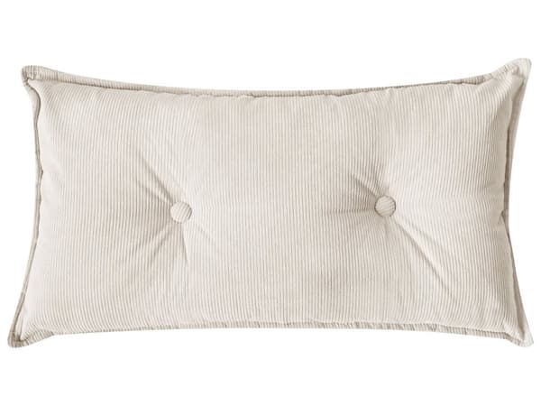 Hjørnesofa Off-White Fløjl 3 Personers Venstrevendt med Puder Moderne Stue