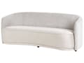 Miniatyrbillede 4 af 11: Trepersoners sofa beige moderne stil betrukket med to tekstiler