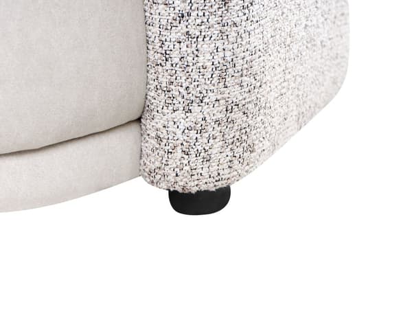 Trepersoners sofa beige moderne stil betrukket med to tekstiler