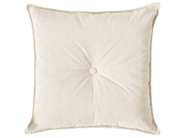 Høyre Hjørnesofa Off-White 3-seter Kordfløyel Polstring Ekstra Spredte Puter Moderne Stil