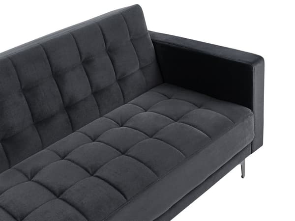 Høyre Hjørnesofa Svart Fløyel Tufted Stoff Moderne L-formet Modulær 4 Seter L Sjeselong