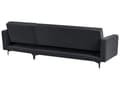 Miniatyrbilde 7 av 11: Venstre Hjørnesofa Svart Fløyel Tufted Stoff Moderne L-formet Modulær 4 Seter med Ottoman Sjeselongue