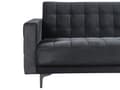 Miniatyrbilde 9 av 11: Venstre Hjørnesofa Svart Fløyel Tufted Stoff Moderne L-formet Modulær 4 Seter med Ottoman Sjeselongue