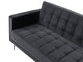 Miniatyrbilde 10 av 11: Venstre Hjørnesofa Svart Fløyel Tufted Stoff Moderne L-formet Modulær 4 Seter med Ottoman Sjeselongue