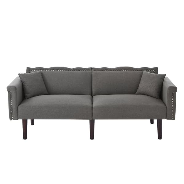 2-i-1 multifunktionssoffa - 2-sits soffa - Justerbar lutningsfunktion - Individuellt justerbart dubbelt ryggstöd - Bomulls-linnetyg - Grå
