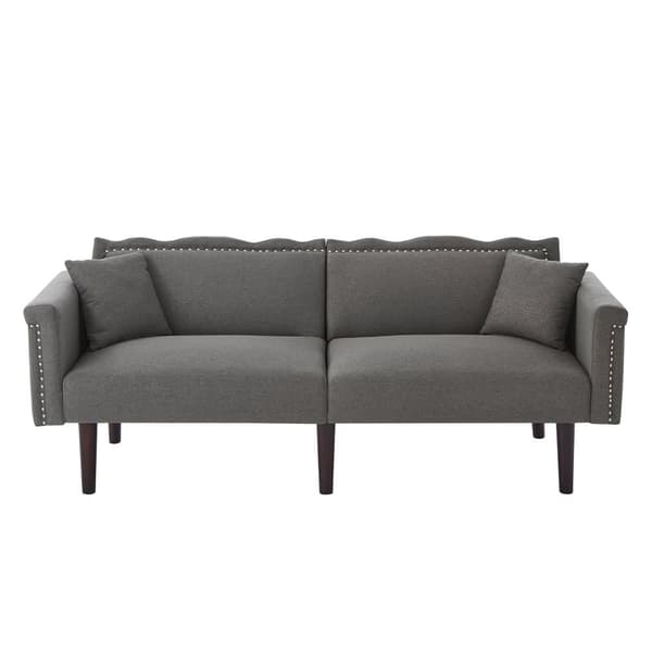 2-i-1 multifunktionssoffa - 2-sits soffa - Justerbar lutningsfunktion - Individuellt justerbart dubbelt ryggstöd - Bomulls-linnetyg - Grå