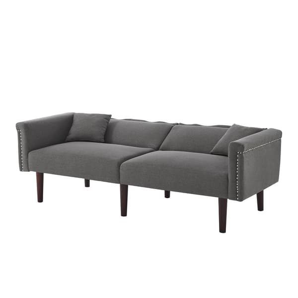 2-i-1 multifunktionssoffa - 2-sits soffa - Justerbar lutningsfunktion - Individuellt justerbart dubbelt ryggstöd - Bomulls-linnetyg - Grå