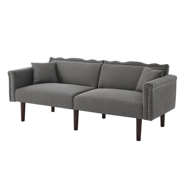2-i-1 multifunktionssoffa - 2-sits soffa - Justerbar lutningsfunktion - Individuellt justerbart dubbelt ryggstöd - Bomulls-linnetyg - Grå
