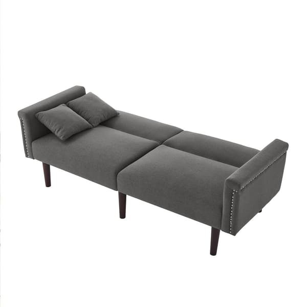 2-i-1 multifunktionssoffa - 2-sits soffa - Justerbar lutningsfunktion - Individuellt justerbart dubbelt ryggstöd - Bomulls-linnetyg - Grå