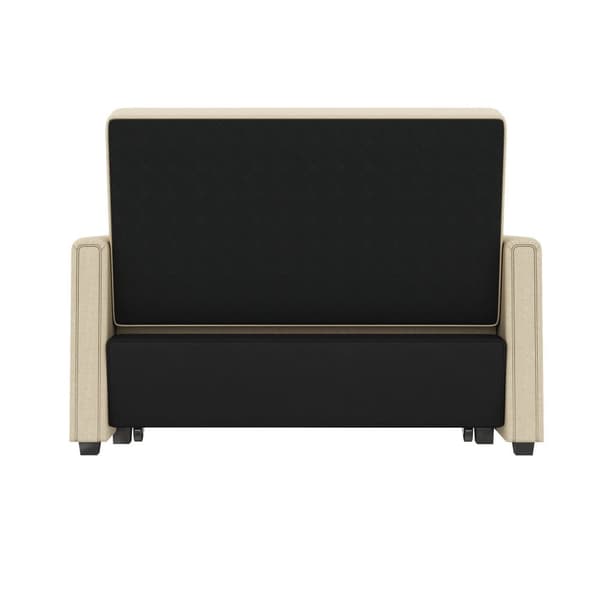 Multifunktionelt sammenklappeligt sofasæt - med sovefunktion - inkl. 2 hynder - justerbart ryglæn - opbevaringsrum - beige