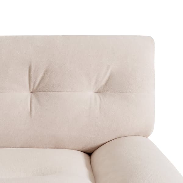 Pilvisohva ylellisyyttä - Samettikangas - Isolla istuimella + selkänojalla - beige