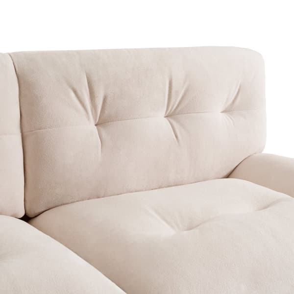 Pilvisohva ylellisyyttä - Samettikangas - Isolla istuimella + selkänojalla - beige