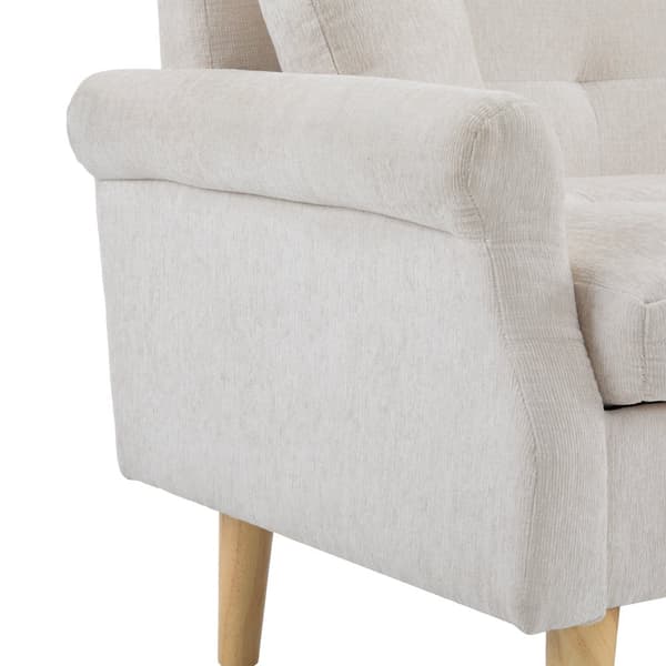 2-sitssoffa med chenilleklädsel - 162 x 74 x 77 cm - Beige